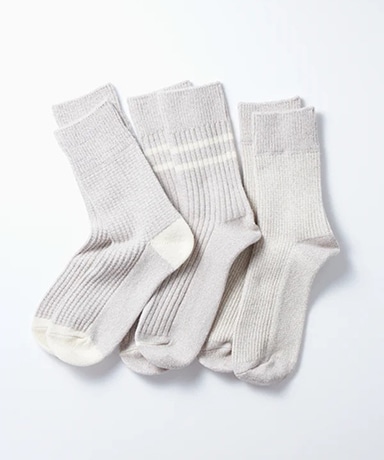 Recycled Cotton / Wool Daily 3 Pack Socks