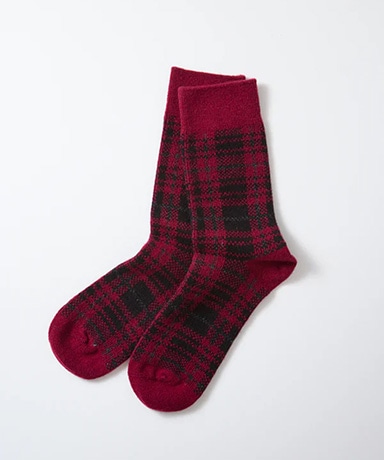 Check Pattern Merino Socks