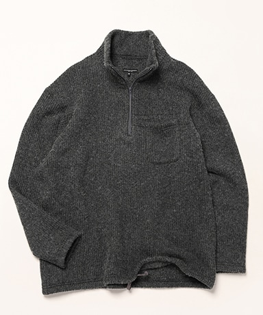 Zip Mock Neck - Wool Poly Sweater Knit