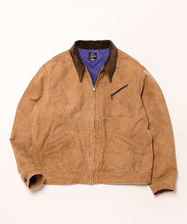 Zipped Work Jacket - Duck Canvas / Kakishibu Paint