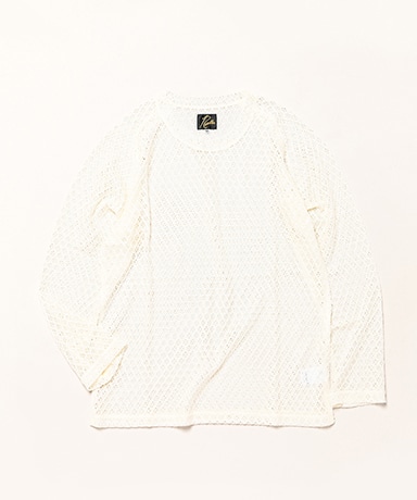 L/S U-Neck Tee - PE/W Raschel Lace