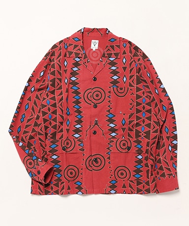 Hunting Shirt - Flannel Cloth / Printed(L(MEN) Skull&Target