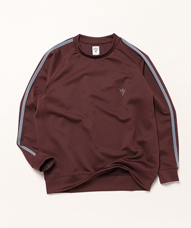 Trainer Crew Neck Shirt - Poly Smooth(L(MEN) Burgundy