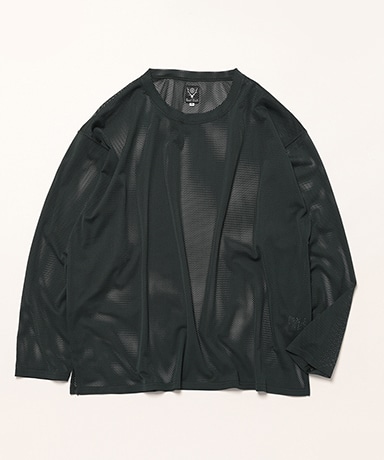 S.S. Crew Neck Shirt - Knit Mesh(L(MEN) Dark Green/ダーク