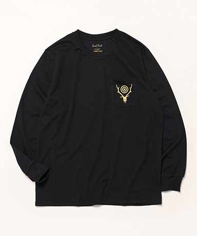 L/S Round Pocket Tee - Circle Horn