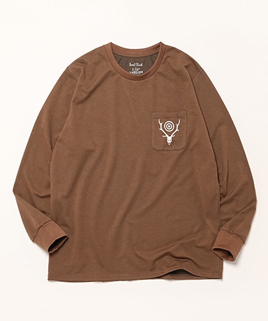 L/S Round Pocket Tee - Circle Horn