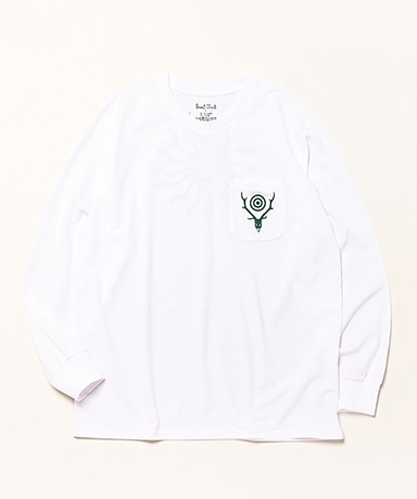 L/S Round Pocket Tee - Circle Horn