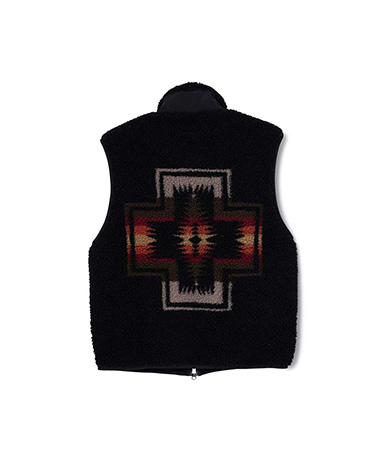 Boa Jacquard Stand Vest