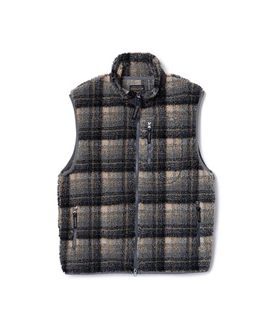 Boa Jacquard Stand Vest