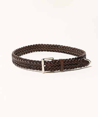 P0300 Russet Plaited Belt With Tip