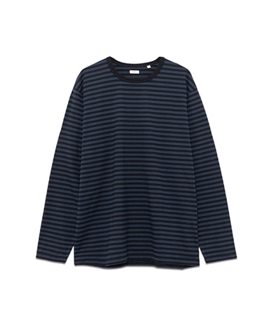 COOLMAX Stripe Jersey L/S Tee(0(WOMEN) KN/ブラック×ネイビー