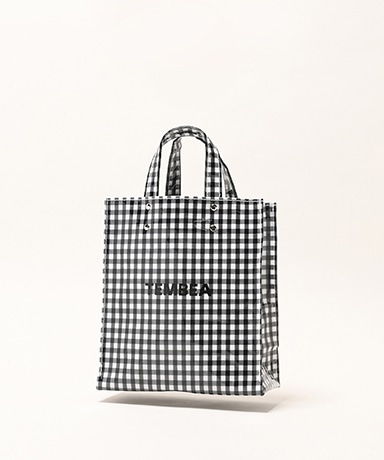Paper Tote Small - PVC(ONE Gingham Black/ギンガムブラック