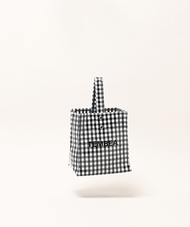 Cube Tote - PVC(ONE Gingham Black/ギンガムブラック): TEMBEA