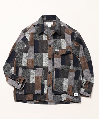 Digs Crew Half - Cotton Tweed Patch Check