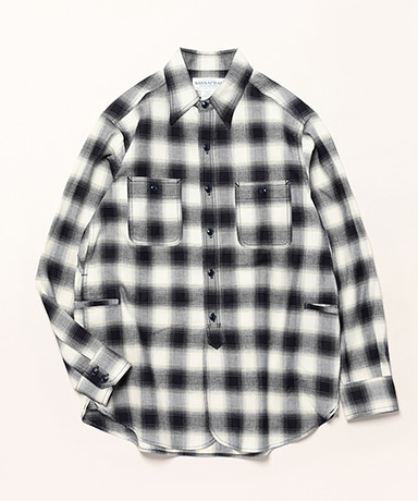 Gardening At Night Shirt - Indigo Ombre Check