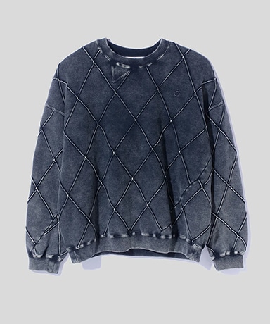 Hand Dye Diamond Twist Sweat