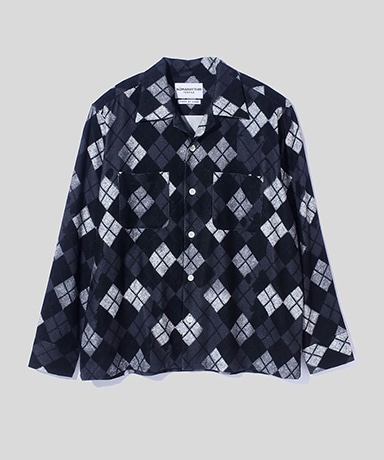 Argyle Open Collar Shirt