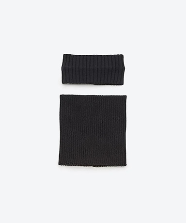 【新品未使用】 kinema 　knit hair band　ブラック chikkyknit】ネックウォーマーにもなるヘアバンド | StudioFATE