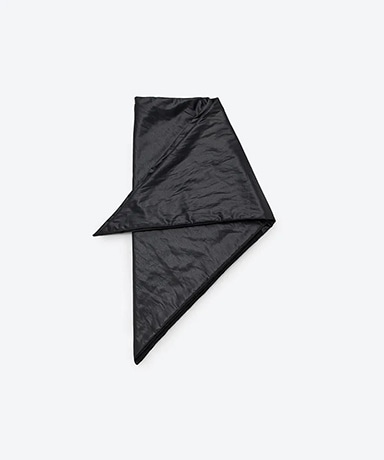 WYYY252948 Leather Like Taffeta Padded Scarf(F Black