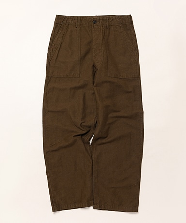 Relax Fit Cotton Linen Moleskin Fatigue Pants