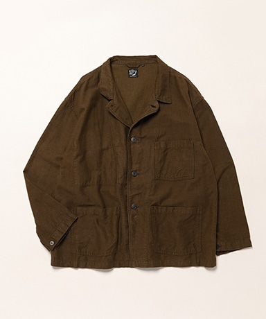 Cotton Linen Moleskin Relax Fit Simple Work Jacket