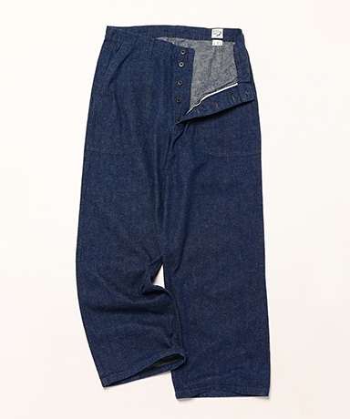 Wide Fit US Navy Denim Utility Pants