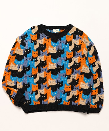 Crew Neck Knit - Cats