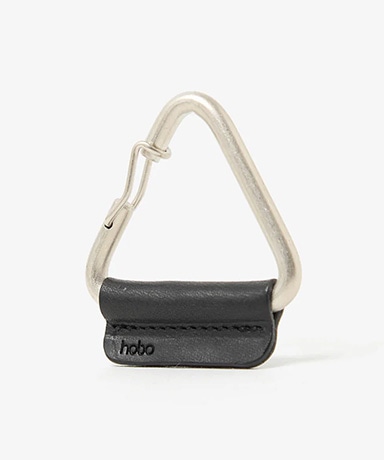 Triangle Key Ring with Horse Leather