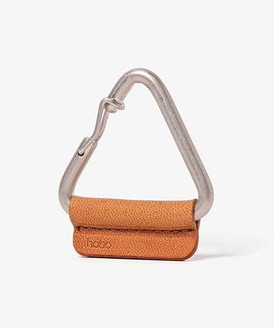 Triangle Key Ring with Horse Leather