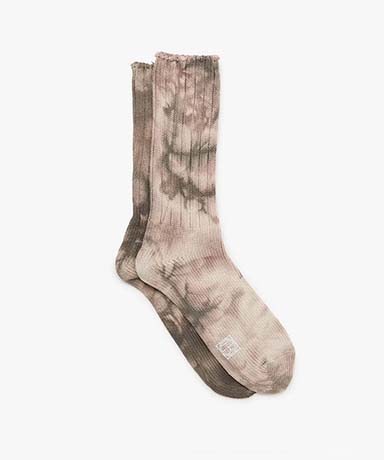 Tie-Dyed Crew Socks c/n/Pu
