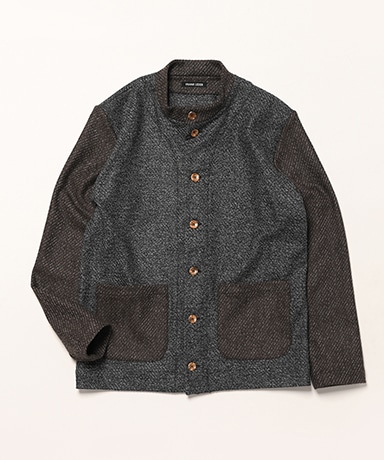 23AW フランクリーダー オーガニックマウンテンウール　カーディガン　M Frank Leder Beige Grey Wool Cardigan | kado〔カド オノミチ〕