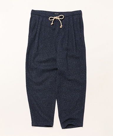 Navy Wool 2Tuck Drawstring Trouser