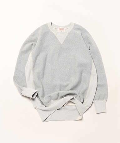 Loop Wheeled V Sweater Reverse Weave