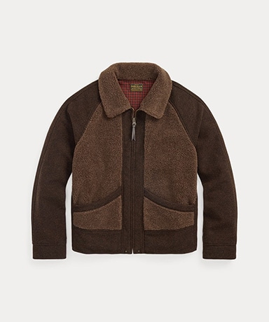 Fleece-Panelled Jacquard Jacket