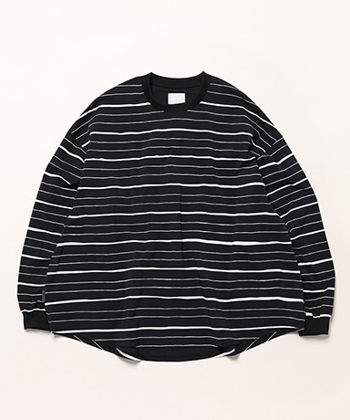 Super Big Mix Stripe LS Nylon Tee