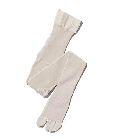 Cotton Ribbed Tabi Tights 2