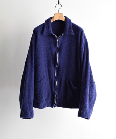 縮絨ウール ジップショートジャケット