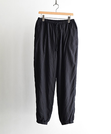 カシミヤシルク 製品染ドローストリングパンツ