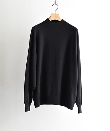 ウール モックネックニット