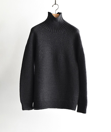 カシミヤ和紙 ハンドタートルネックニット