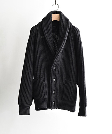 カシミヤ和紙 ショールカラーニットジャケット