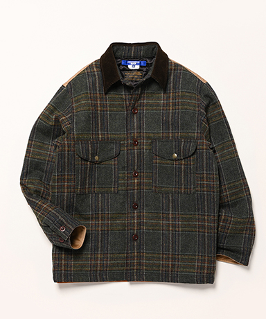 WP-B002-051 - ウールチェックツイード×レザー Filson Wネーム