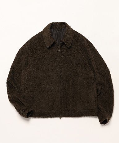 Brushed Wool Zip Short Jacket