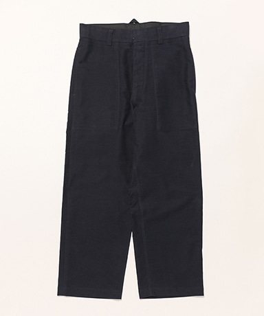 Cotton-Moleskin Cropped Wide Leg Trousers