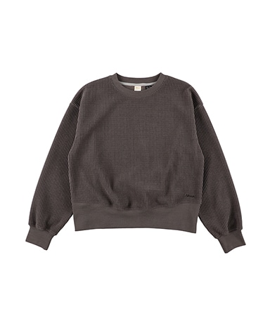 Knit Corduroy Crew Neck W