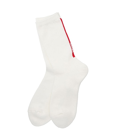 Vertical Line&Logo Socks