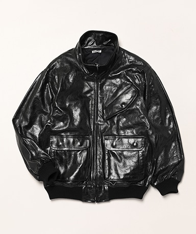 Lamb Leather Zip Blouson