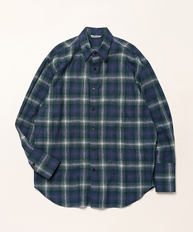 Airy Wool Check Shirt