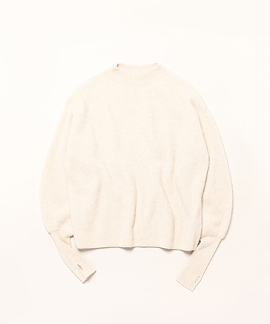 Women Cashmere Fox Fingerhole Boat Neck