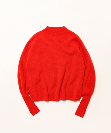 Women Cashmere Fox Fingerhole Boat Neck